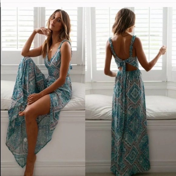 Boutique Boho Floral Maxi Dress - Picture 2 of 6